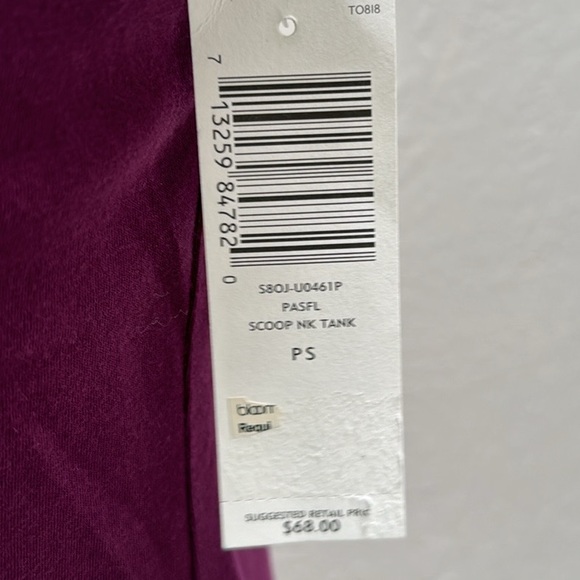 Eileen Fisher Organic Cotton Scoop Neck Tank PS Burgundy Maroon Purple - Picture 14 of 15